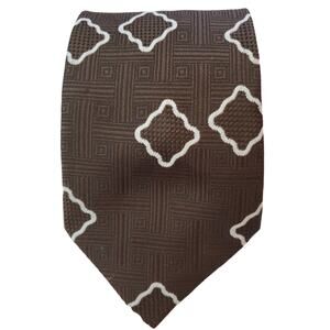Vintage John Blair Tie Mens 56 X 4 Brown Polyester Abstract Grandpacore Workwear